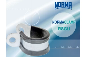 Скоба металлическая Norma RSGU с резиновым профилем W1-цинк